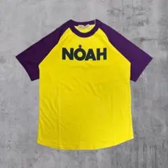 ラグランTシャツ センターロゴ イエロー パープル Ｍ アメカジ ストリートのサムネイル