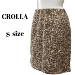 【CROLLA】ツイード風コットン☆台形ミニスカート☆ロングシーズン着用