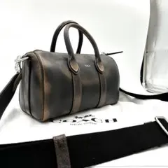 【現行】コーチ COACH ボストンバッグ 2way 黒 グラブタンレザー