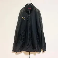 プーマ　ジャージ　上　S 〜 M ブラック　メンズ　スポーツ　薄手　ビッグロゴ