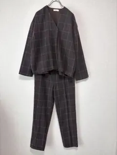 riziere チェック セットアップ スーツ キッズ 160 ノーカラー