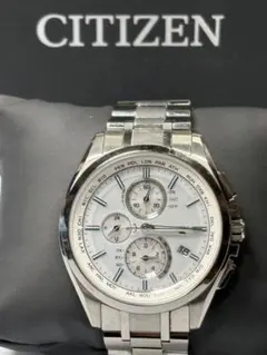 箱付❗️CITIZE・ATESSA・AT8040-57A・チタン・電波ソーラー