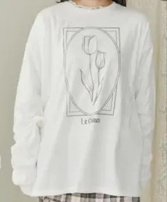 merryjenny tuliplongtee チューリップロングTシャツ 白