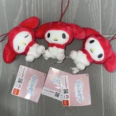 マイメロディ　むにゃすやマスコット　２種　3体セット　②
