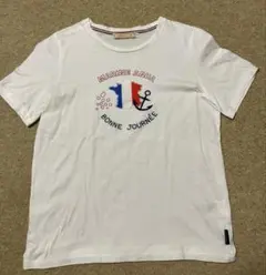 CROCODILE ホワイト Tシャツ 半袖　M フランス国旗