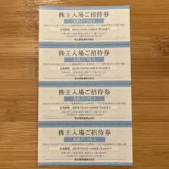 名鉄株主優待　リトルワールド　モンキーパーク　ビーチランド　入場券　招待券　4枚のサムネイル