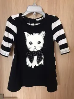 美品！チュニック ワンピース ねこ toitoitoi 90  日本製 綿100