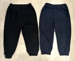 無印良品　レギンス　ズボン　90 10部丈　2枚セット　おまとめ　黒　ネイビーのサムネイル