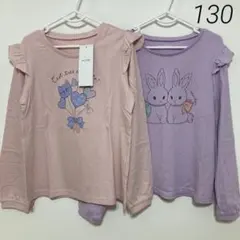 【新品あり】130)エニィファム　ロンT ネコ　ハート　うさぎ