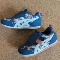 ASICS アイダホ BABY KT-ES G 15.0 ネイビー/ピンク 花柄
