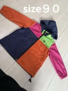 ミキハウス　ウインドブレーカー　カラフルジャケット フード付き　雨具