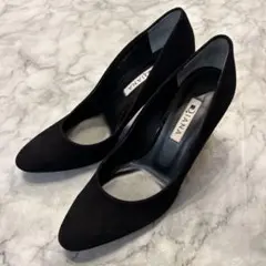 【新品未使用・極美品】DIANA ブラック スエード ハイヒール 24㎝