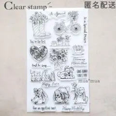 import】クリアスタンプ コラージュ クローバー 1シート290円 - メルカリ
