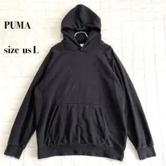 PUMA パーカーUS Lブラックビッグシルエット オーバーサイズ プルオーバー