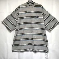 NAUTICA　ノーティカ　ストライプ　Tシャツ　グレー系　L