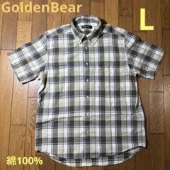 Golden Bear メンズ 半袖BDシャツ チェック柄 Lサイズのサムネイル