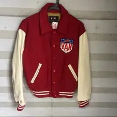 絶版VANウインドブレーカー赤、貴重な元祖バックロゴ、ヴィンテージ品
