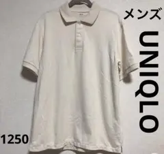 UNIQLO メンズ　ＸＬ　鹿子半袖ポロシャツ　くりーむ