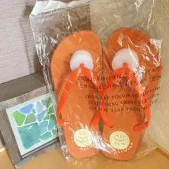 ビーチサンダル オレンジ 未使用　23cm okinawa リゾートホテル