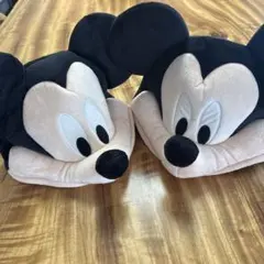 ディズニー　ミッキー×ミッキー　ぬいぐるみファンキャップ　ペアセット