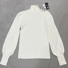 LAUREN Ralph Lauren ホワイト リブニット 長袖ほぼ未使用