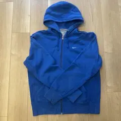 【NIKE】フード付きジップアップパーカー ブルー Mサイズのサムネイル