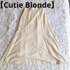 【Cutie Blonde】フレアスカートFアイボリー 裏地付 ウエストゴムのサムネイル