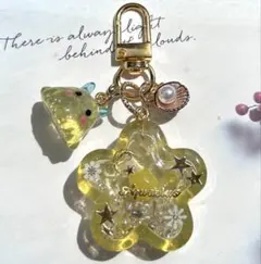 54⭐︎レジン　星シェイカーキーホルダー／きらきらめんだこ／キーホルダー