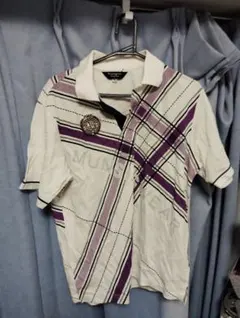 Munsingwear ポロシャツ Lサイズ ホワイト/パープル