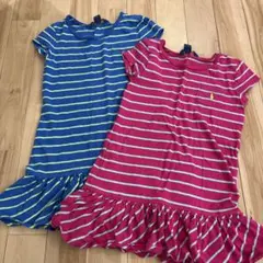 POLO ストライプフリルワンピース