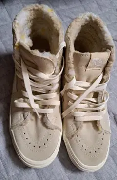 げ*ん様 vans スケートハイ レザー ハイカット裏ボアスニーカー 25.5c