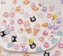 サンリオ　ネイルパーツ　ぷくぷく　立体　3D