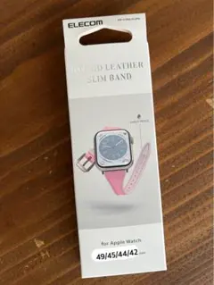 エレコム Apple Watch バンド 49/45/44/42mm ピンク