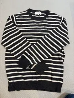 UNITED ARROWS カシミヤ ストライプ ニットセーター L