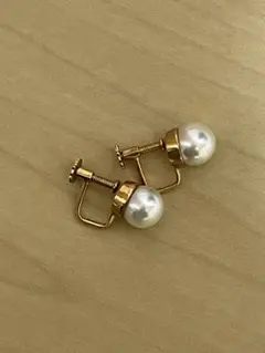 ゴールドメッキ パール スタッドイヤリング