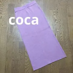 コカ　coca リブニットタイトスカート　ピンク