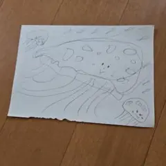 9　手描きイラスト クラゲと水中生物
