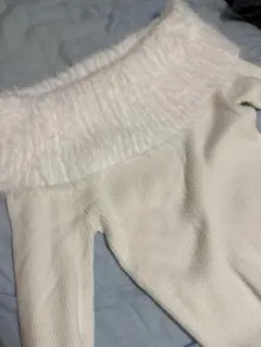 GRL オフショル ニットトップス 白