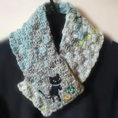 ミナペルホネン マフラー ミナペルホネン Rosas 刺繍ボアマフラー blue | Lin total