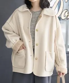 FREAK'S STORE 襟付きリバーシブルコーデュロイボアジャケット