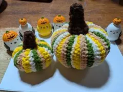 ハンドメイド かぼちゃ あみぐるみ 2個セット