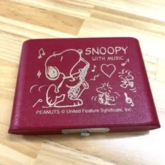 【アルトサックス　リードケース】SNOOPY WITH MUSIC レッドのサムネイル
