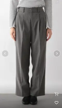 グレー ワイドパンツ