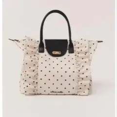 SNIDEL HOME フリルナイロンバッグ ドット　デザイン　トートバッグ