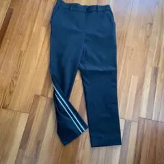 黒 スラックス サイドストライプ