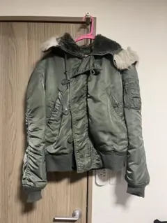 【ビンテージ美品】【Sサイズ】【アルファ】【N-2B】【カーキ】80s