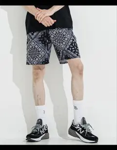 RESOUND CLOTHING ショートパンツ　ペイズリー　ブラック