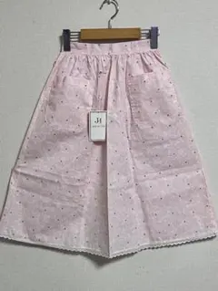 【新品】ジュンアシダ JA エプロン 花柄 ドット ピンク 日本製のサムネイル