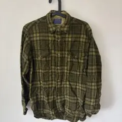 Pendleton オリーブグリーン チェック ネルシャツM 60s