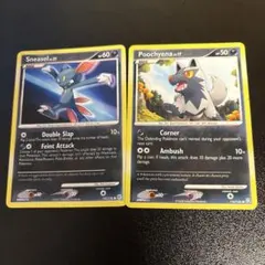 Sneasel & Poochyena ニューラ ポチエナ 英語版 2枚セットのサムネイル
